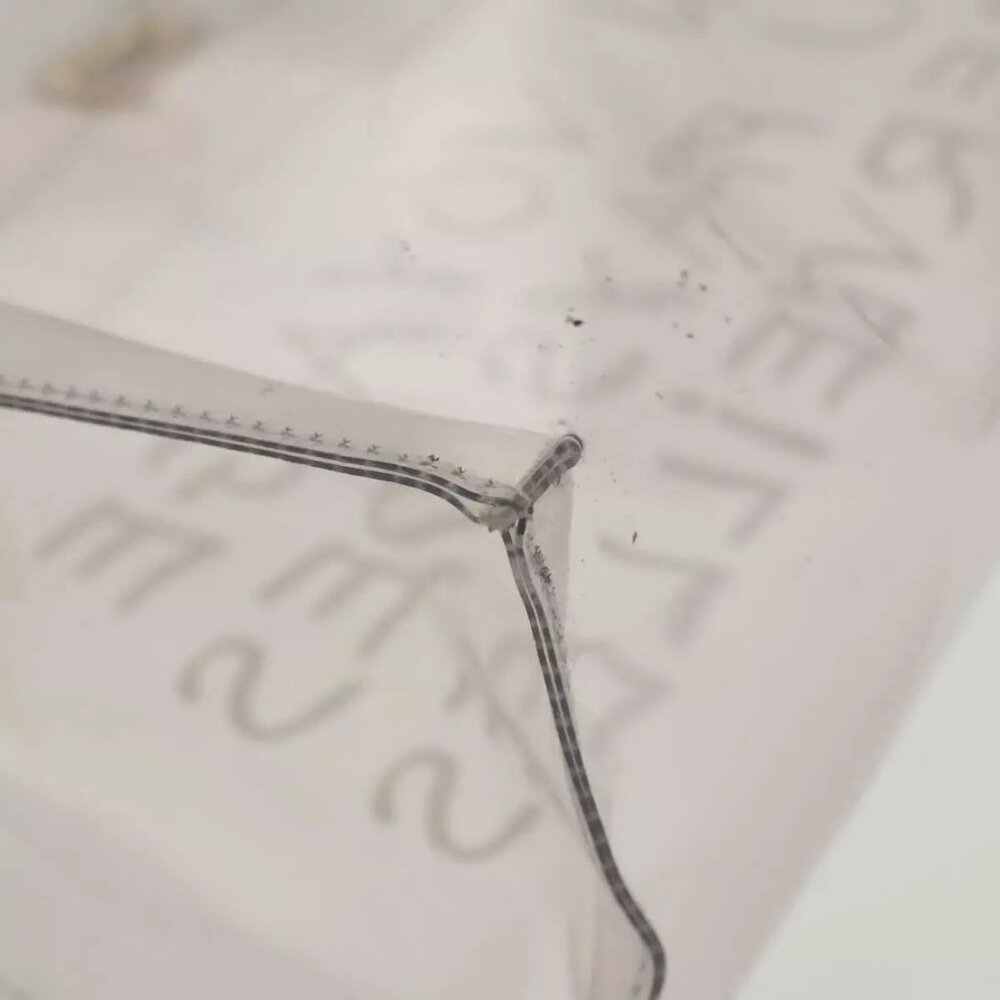 HERMES Vinyl Kelly Hand Bag Vinyl Clear Gold Auth - Picture 5 of 16